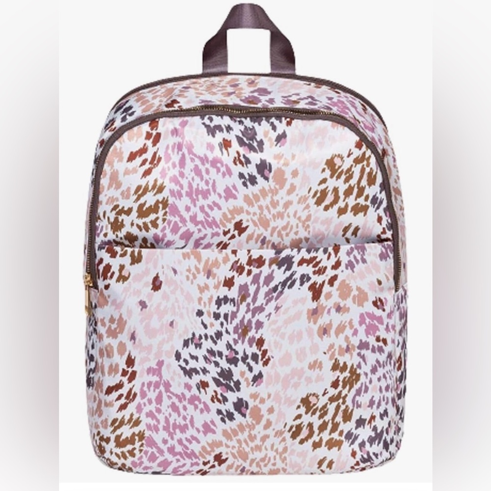 A New Day Leopard Print Zip Closure Dome Backpack